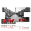 painting with photos amsterdam black and white - version: 9 pannelli 177x101cm
