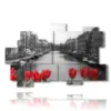bild mit schwarzweissfotos von amsterdam - version: 11 pannelli 182x115cm
