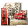 vintage london bilder - version: 5 pannelli 102x93cm