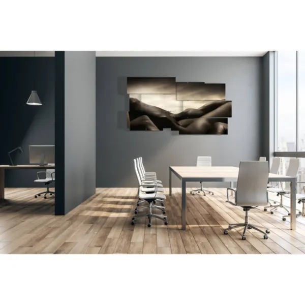 quadro nudo di donna intrecciato in quadri