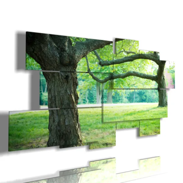 Cuadro árbol de las cuatro estaciones siempreverdes.