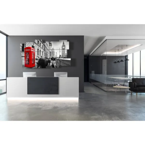 decorazioni pareti Londra cabina rossa