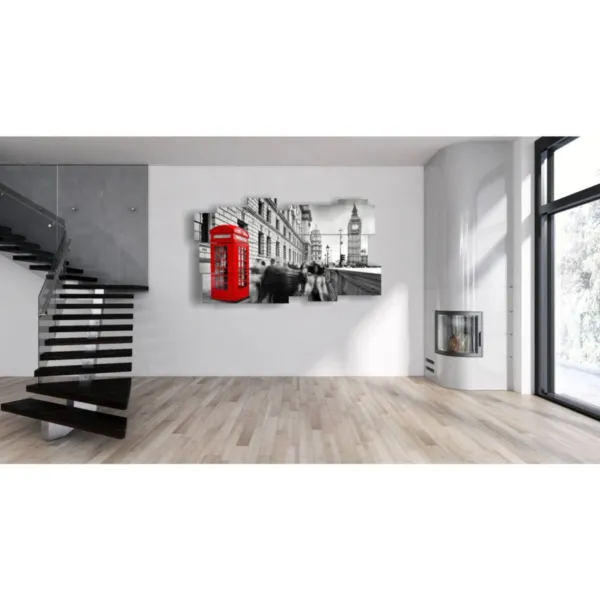 Wanddrucke, rote Telefonkabine