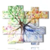 tableau arbre du bonheur des quatre saisons - version: 14 pannelli 176x153cm