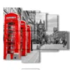 tableau avec photomaton londres - version: 5 pannelli 104x90cm