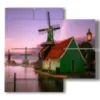 quadro foto mulini a vento amsterdam - version: 4 pannelli 91x85cm