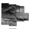 tableaux arbre courbe par le vent - version: 5 pannelli 104x90cm