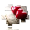 cuadros con corazoncitos - version: 12 pannelli 184x146cm