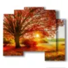 tableaux d arbres colores au coucher du soleil - version: 5 pannelli 89x77cm