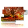 cuadros coloridos arboles al atardecer - version: 7 pannelli 157x90cm