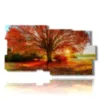 paintings colorful trees at sunset - version: 10 pannelli 183x100cm