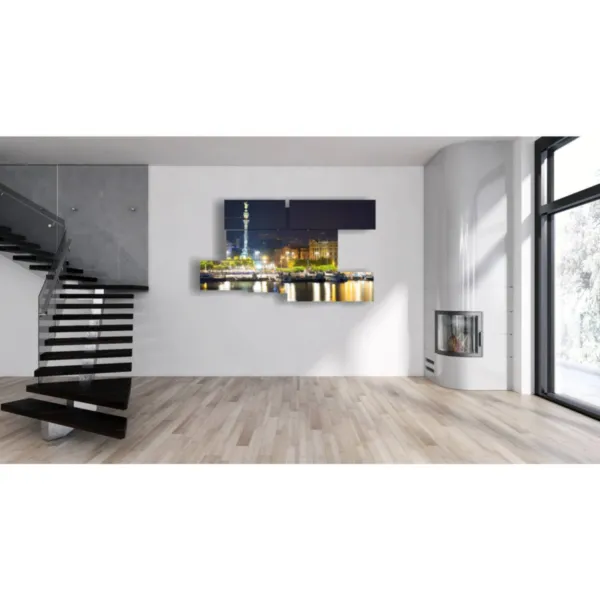 quadri panoramici barcellona sera