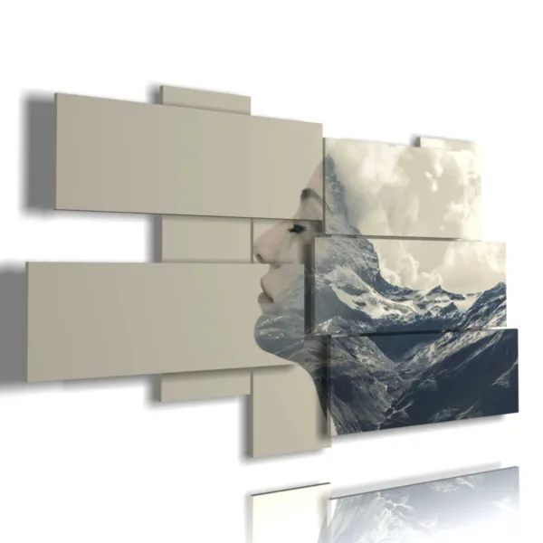 Peintures de femmes au bord de la mer dans la tête