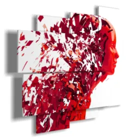 Cuadros con mujeres y flores decorativas