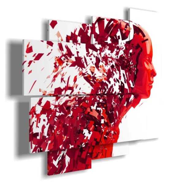 quadri con donne e fiori decorativi