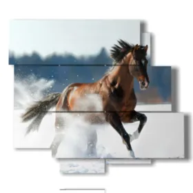 peintures de chevaux de course