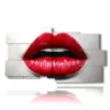 paintings of beautiful women pink mouth - version: 10 pannelli 183x100cm