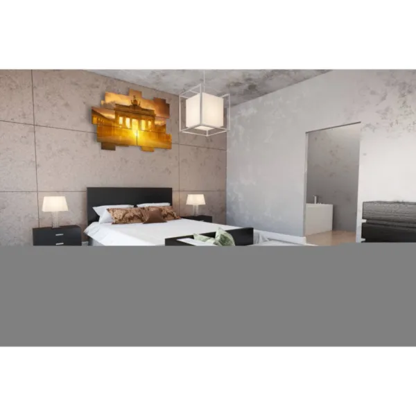 Foto de la ciudad de Berlín, cruce, atardecer.