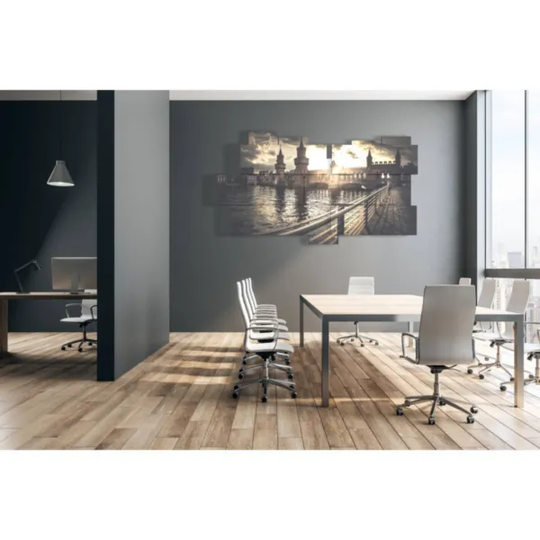 decoración de sala de estar Berlín blanco y negro