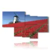 painting with photos amsterdam and tulips - version: 7 pannelli 171x102cm