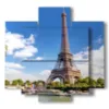 bilder zu paris mit blick auf den eiffelturm - version: 5 pannelli 89x85cm