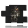 famous paintings with owl birds - version: 6 pannelli 129x94cm