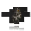 famous paintings with owl birds - version: 7 pannelli 171x104cm