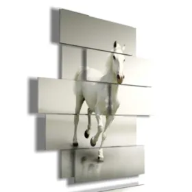 tableaux de cheval blanc sur blanc