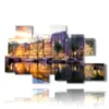 caja con fotos de la ciudad de amsterdam por la noche - version: 8 pannelli 171x100cm