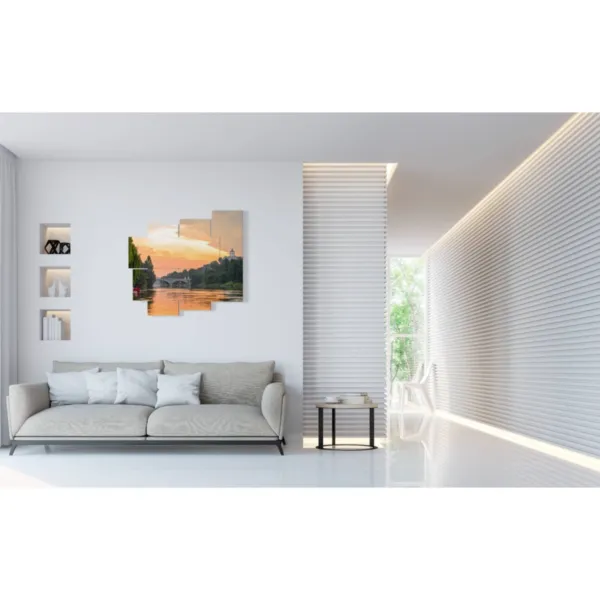 Gemälde aus Turin bei Sonnenuntergang