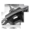 tableau paris tour noir et blanc eiffel - version: 6 pannelli 122x96cm