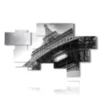 tableau paris tour noir et blanc eiffel - version: 11 pannelli 209x123cm