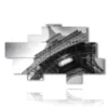 bild paris schwarz weiss tour eiffel - version: 8 pannelli 185x113cm