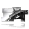 painting paris black and white tour eiffel - version: 9 pannelli 184x106cm