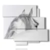 cuadro caballo de perfil - version: 6 pannelli 113x99cm