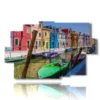 tableaux a venise ville de burano - version: 9 pannelli 171x108cm