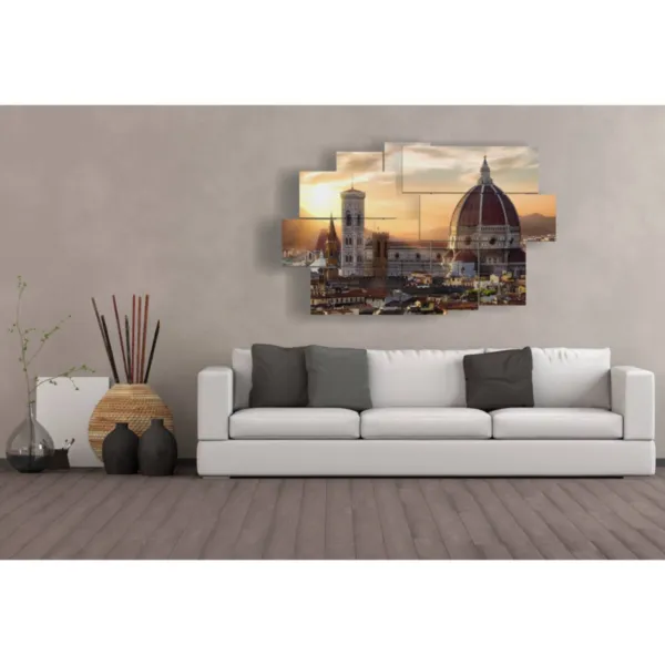 Decoraciones murales de Florencia al atardecer