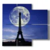 marco de fotos paris torre eiffel besada por la luna - version: 4 pannelli 91x85cm