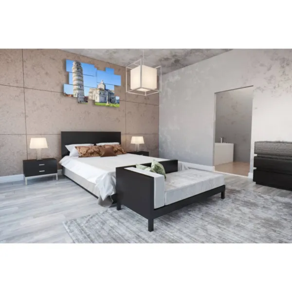 furniture with cityscape prints