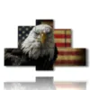 famous paintings of eagle birds - version: 6 pannelli 135x85cm