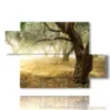 paintings modern olive trees - version: 5 pannelli 128x85cm