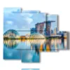 photo of singapore in painting reflection on the sea - version: 5 pannelli 104x90cm