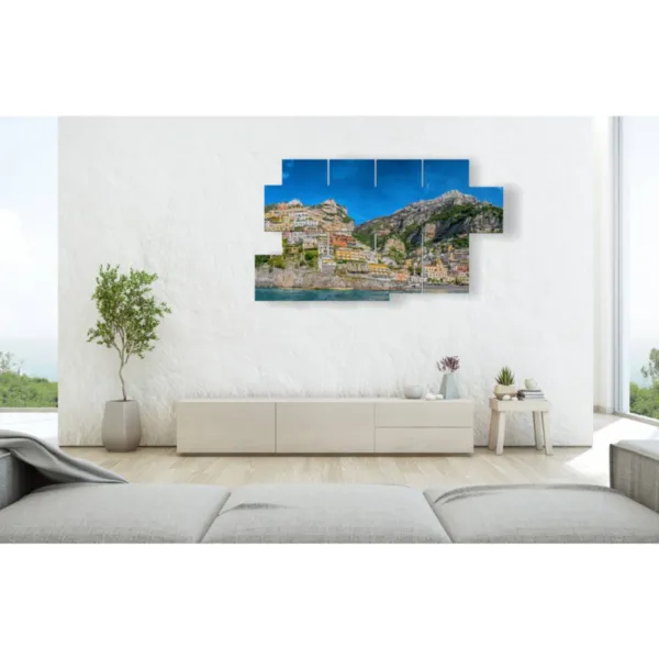 Décoration avec des villes italiennes en bord de mer