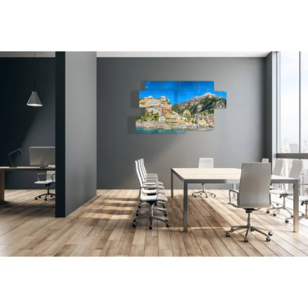 Innenarchitektur mit italienischen Städten am Meer