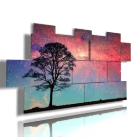 Abstract paintings with trees