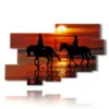 painting canvas horses on a romantic walk at sunset - version: 10 pannelli 188x117cm