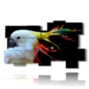 tableau peinture couleur perroquet - version: 11 pannelli 193x115cm