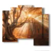 tableaux d arbres dans un coucher de soleil exceptionnel - version: 5 pannelli 89x77cm