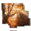 tableaux d arbres dans un coucher de soleil exceptionnel - version: 6 pannelli 113x99cm
