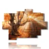 quadri di alberi in un tramonto eccezionale - version: 9 pannelli 164x114cm